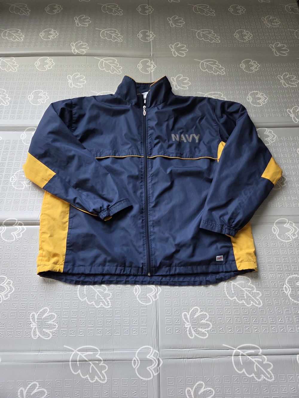 USA United States Navy PT Uniform Jacket Military Yellow Blue Mens Size XL